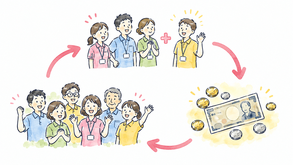 相談支援事業所の体制強化と報酬による好循環のイメージ