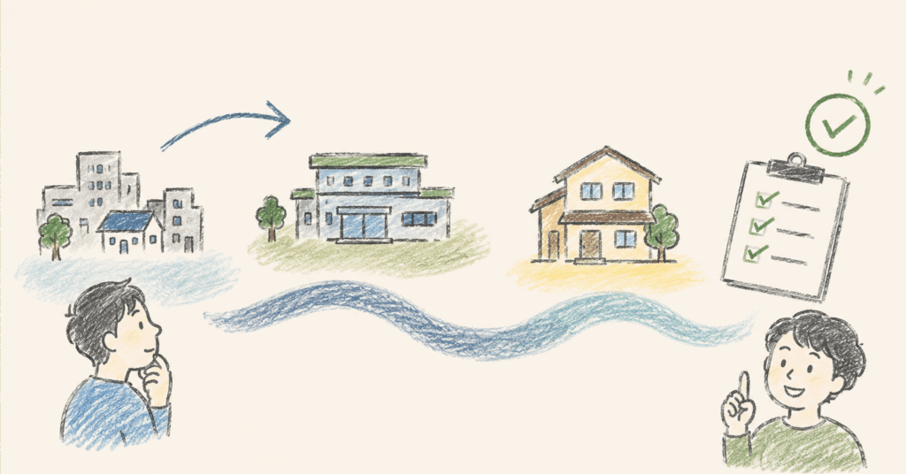 住民票を移した場合の居住地特例と申請窓口をイメージした画像